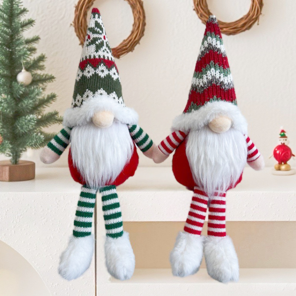 Nuevos productos transfronterizos adornos de goblin navideño gorro de lana de punto con botas de nieve muñeca sin rostro Rudolph adornos navideños image 3