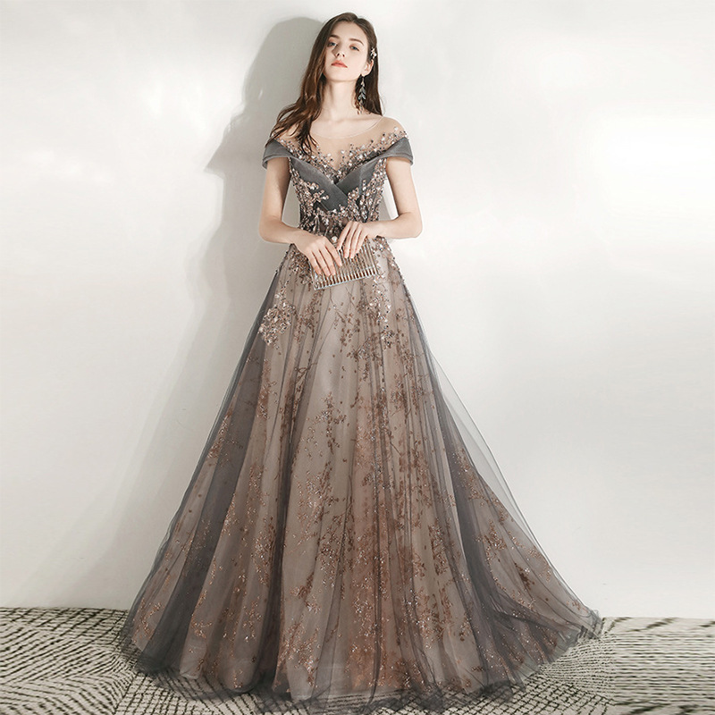 Women's Elegant Evening Gown Birthday Sequin Simple Stylish Perfect For Hostess Annual Meetings New Style Wedding Party Wear_ecoleips.com