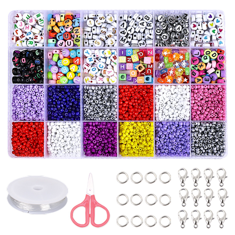 Cuentas de arroz perlas sueltas traje hecho a mano DIY pulsera collar con cuentas de acrílico paquete de material image 1