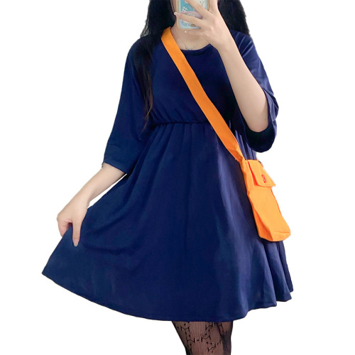 Halloween Costume Cosplay Role Playing Anime Little Witch Delivery Girl Chichi Cos Suit Dress 