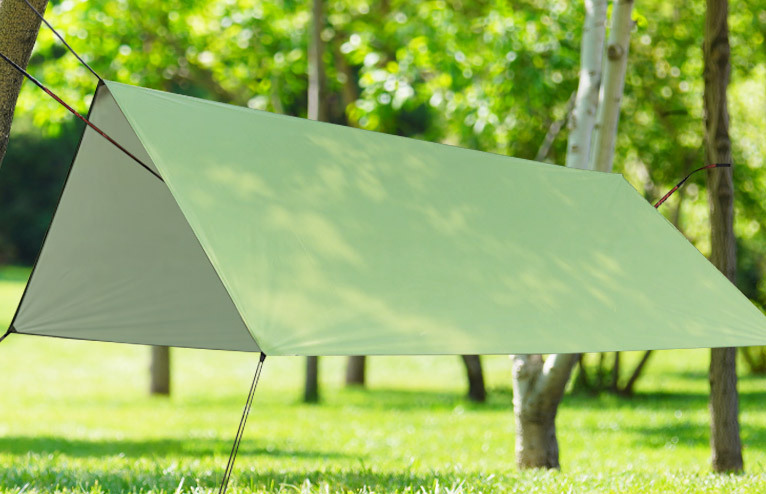 Outdoor Multi-Functional square canopy waterproof sunscreen beach pergola sunshade tent lightweight silver-coated mat floor cloth