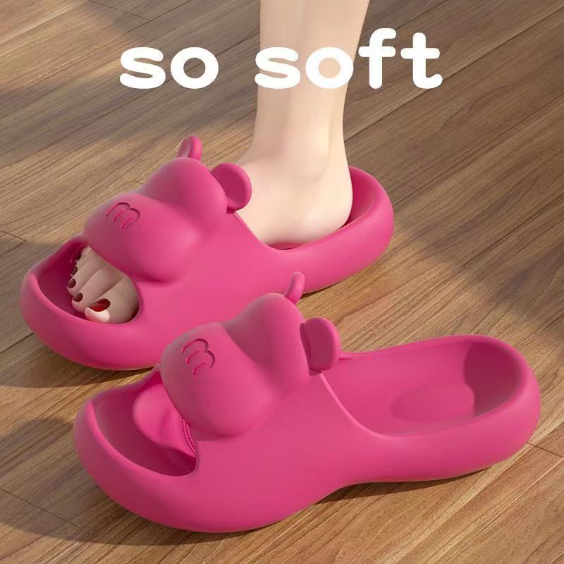 2024 New Indoor Household Soft Bottom Slippers Bathroom Bathing Couple Sandals Slippers Women's Fashionable Summer Men's Home Shoes