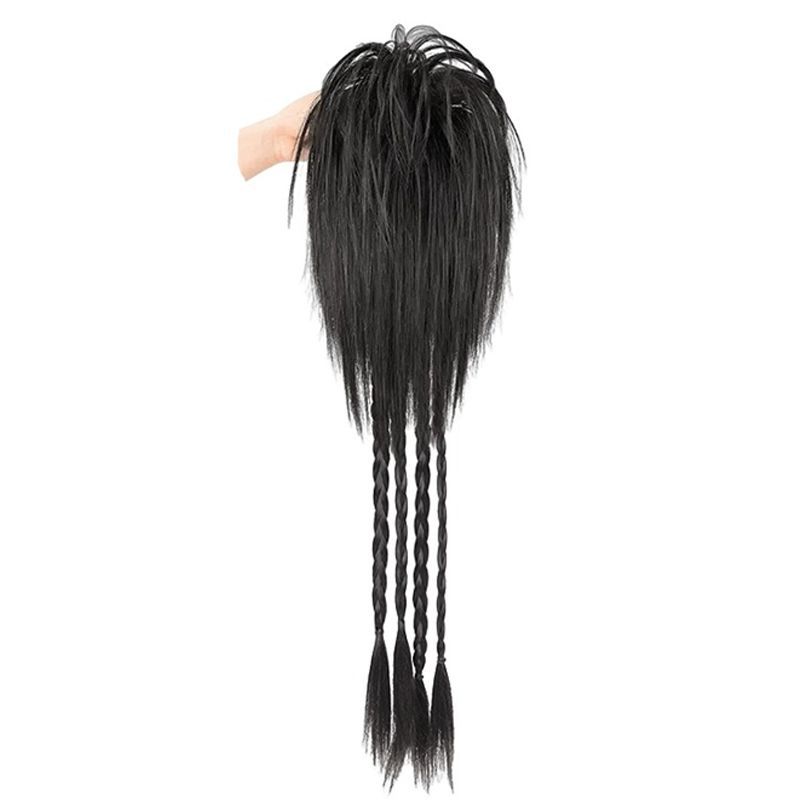 Cola de caballo peluca mujer Pelo Largo simulación pelo chica caliente trenza del milenio cascada media corbata trenza de boxeo clip de pelo recto alta cola de caballo