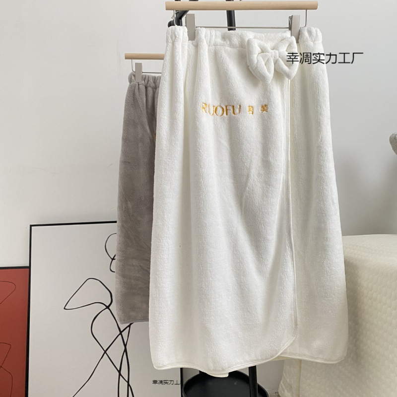 병원 목욕 스커트 피부 관리 클럽 튜브 탑 목욕 스커트 하이 엔드 퓨어 코튼 화이트 베이비 벨벳