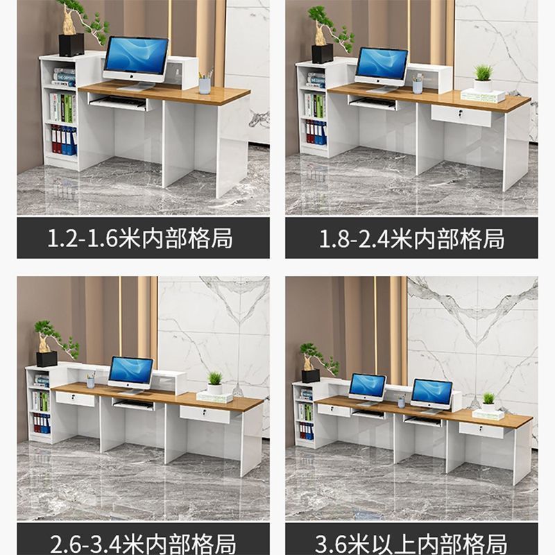 新中式公司前台接待台吧台收银台大厅柜台简约店铺小型办公桌货源|undefined