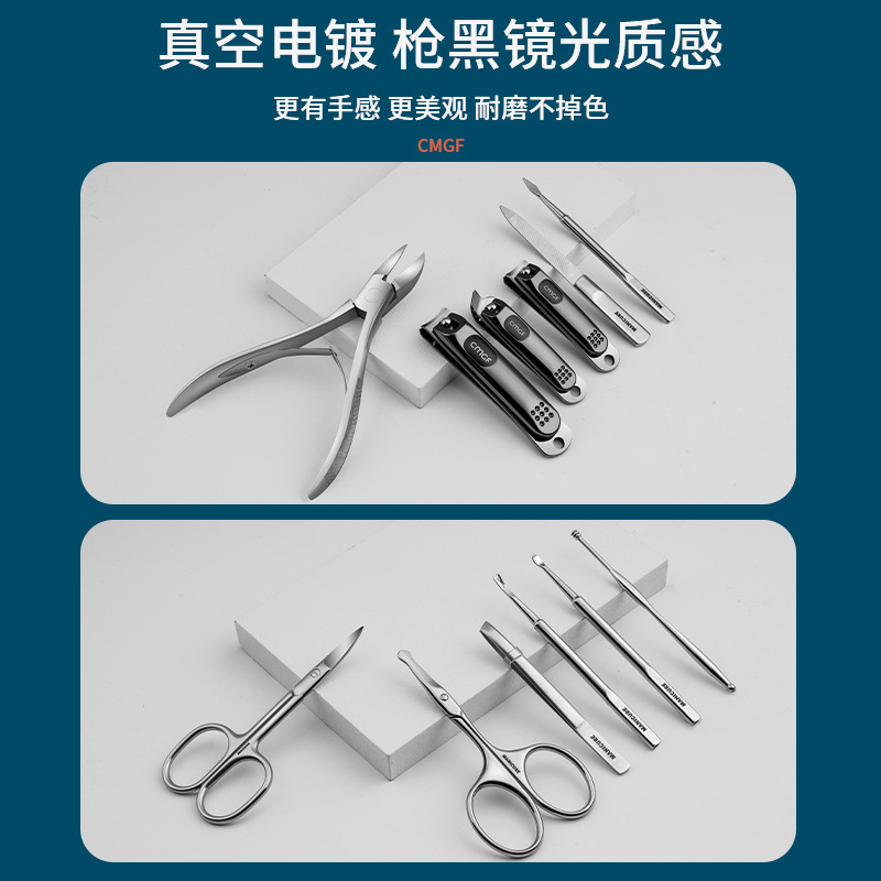 Kit de cortadora de uñas en stock, cortadora de uñas casera, cortadora de uñas, pinza de garganta, cortadora de piel muerta, cortadora de pelo nasal, cortadora de pedicura