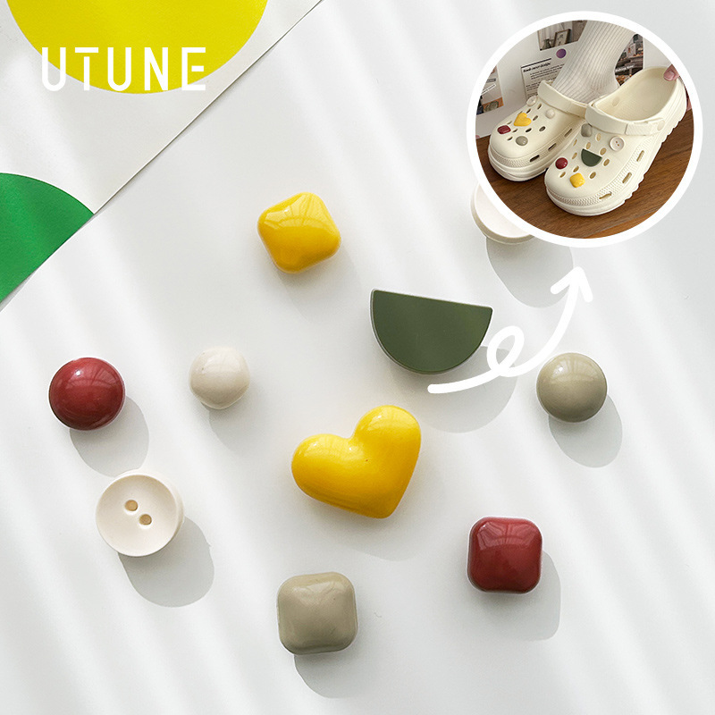 Youtiao Crocs Flower Creative DIY Accessories Removable Buckle Decoration Cute Cartoon Girly Heart Sandals Ins