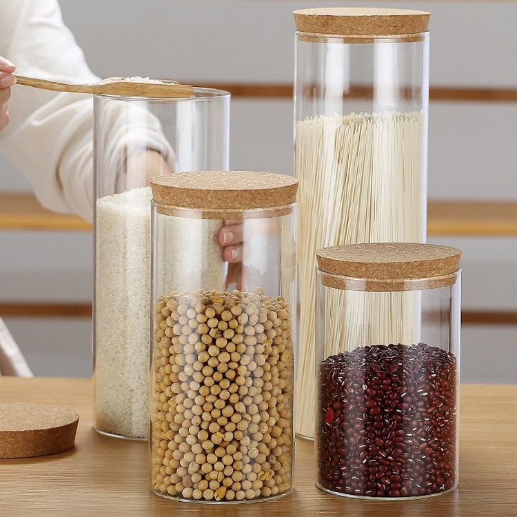 Botella de vidrio recta corcho sellado tarro de almacenamiento tarro micro paisaje ecológico vidrio musgo botella tarro de té