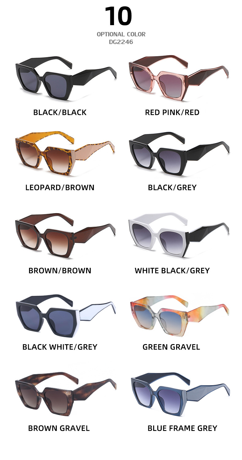 Nouvelles lunettes de soleil les plus vendues, yeux de chat à la mode, lunettes de soleil à jambes larges, lunettes de soleil Instagram pour femmes, lunettes résistantes aux UV_voghion.com