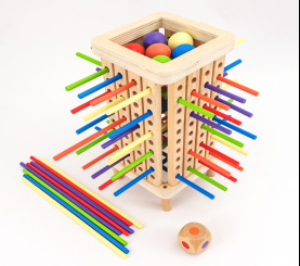Montessori material didáctico, tubo de clasificación de colores, forma de niños, combinación cognitiva, madera maciza, juguetes de madera educativos para la iluminación de 3-6 años