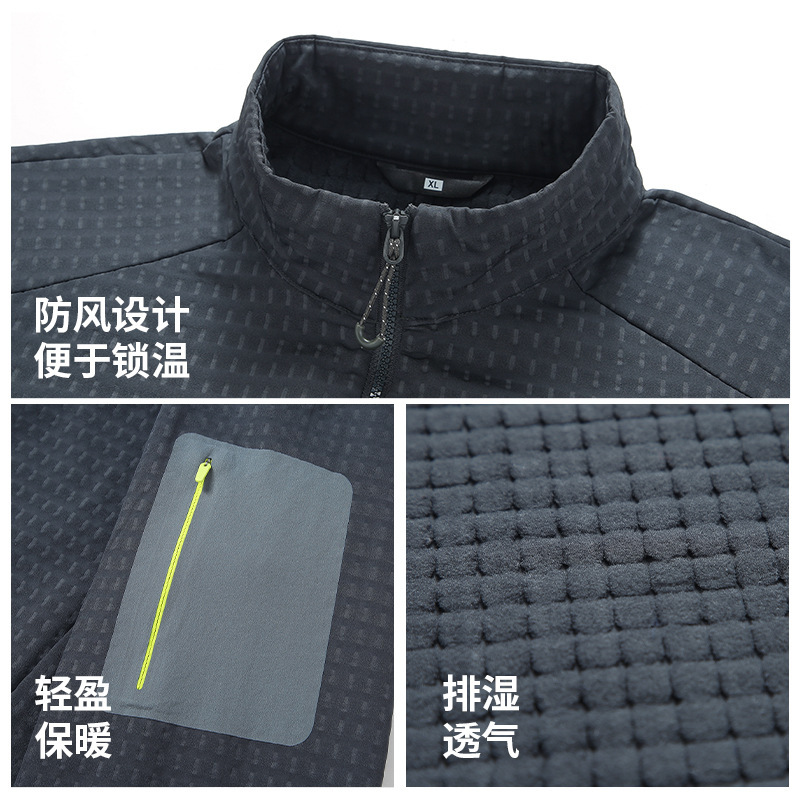 情侣款抓绒立领开衫外套休闲运动夹克式外套|undefined