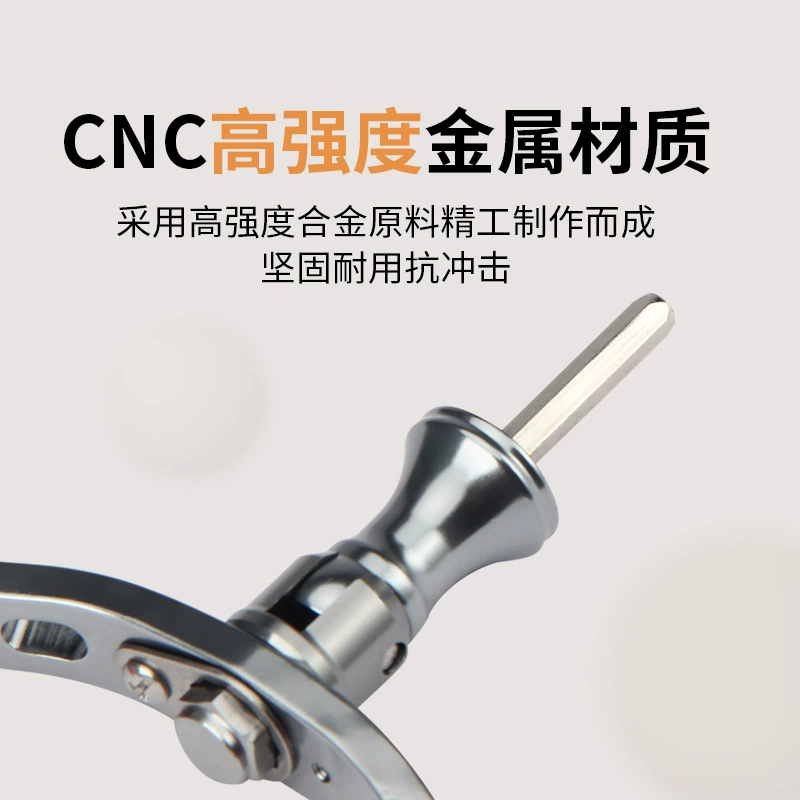 Ручка для катушки (Haoton) двойной трясок CNC металлический хват, подходит для катушек 1000–4000, лёгкий