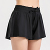 Cross border Elastic mesh False two motion Dressy Shorts yoga Bodybuilding run Bottom Show thin Quick drying Emptied