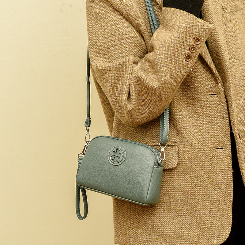 Soft Leather Mini Small Bag Middle-aged Mother's Bag Women's Mobile Phone Bag Multi-layer Wrist Bag Shoulder Crossbody Bag Soft Leather Mini Small Bag Middle-aged Mother's Bag Women's Mobile Phone Bag Multi-layer Wrist Bag Shoulder Crossbody Bag
