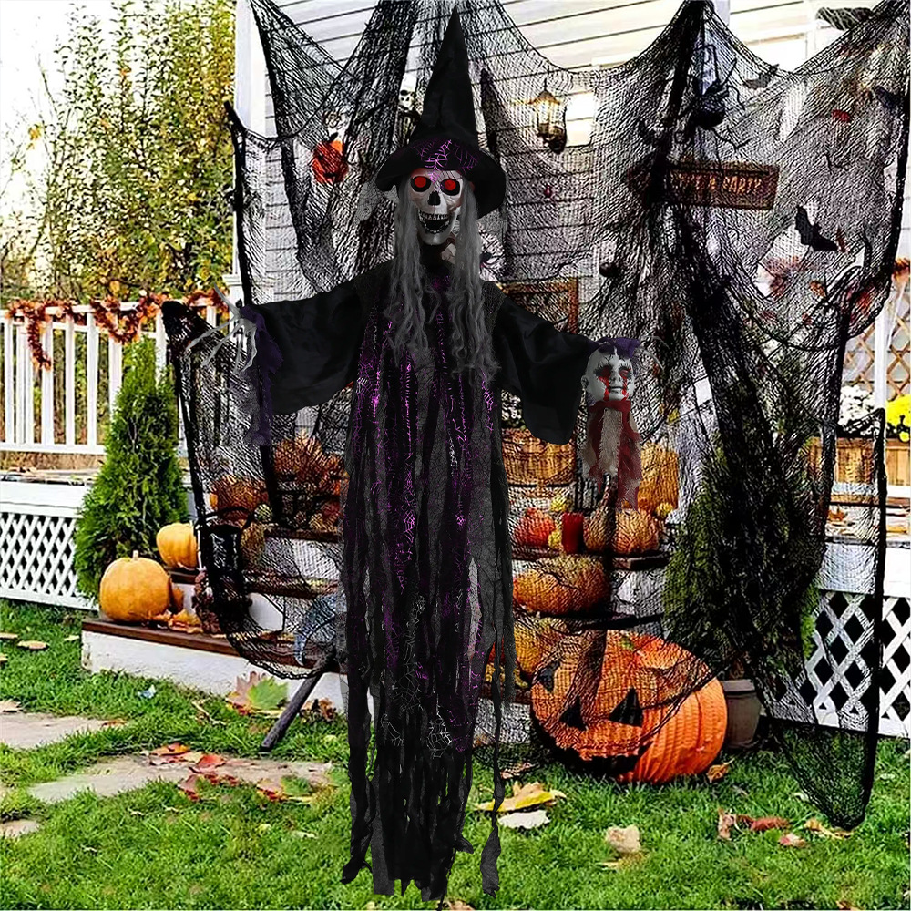 Casa embrujada ktv accesorios de diseño de lugar tela de espuma gris azul fantasma colgante decoración de Halloween juguete fantasma esqueleto de terror