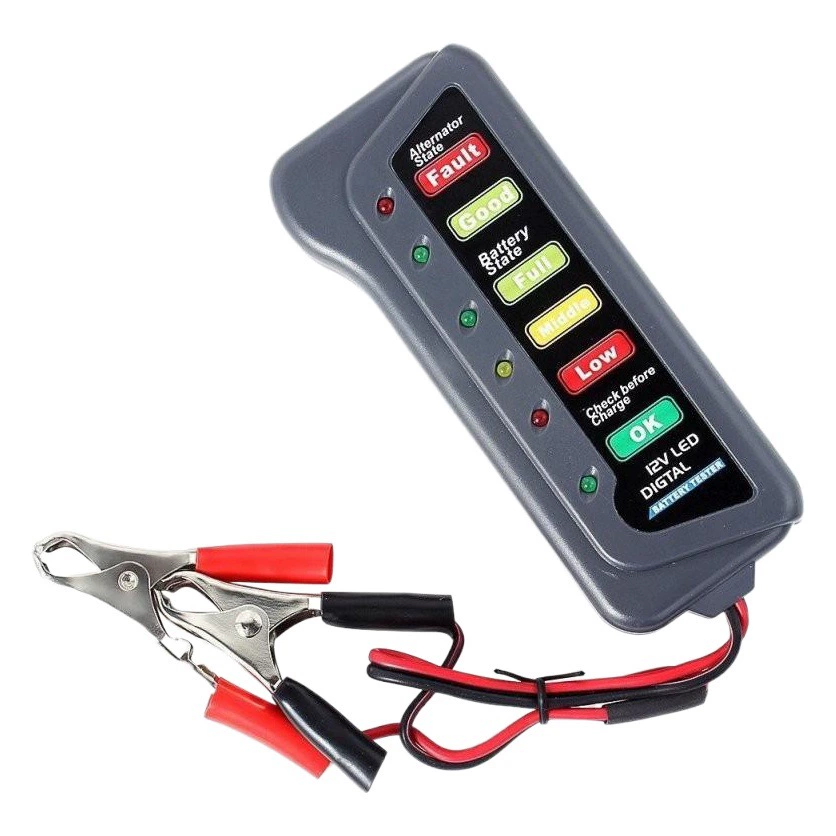 Тестер автомобильных аккумуляторов 12В, тестер светодиодных аккумуляторов для мотоциклов и транспортных средств