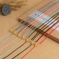 Простой ручной работы тканый однотонный элегантный стиль Агат кристалл кулон веревка для мужчин и женщин ожерелье ремешок изумрудная веревка обмотка Золотая линия ремешок