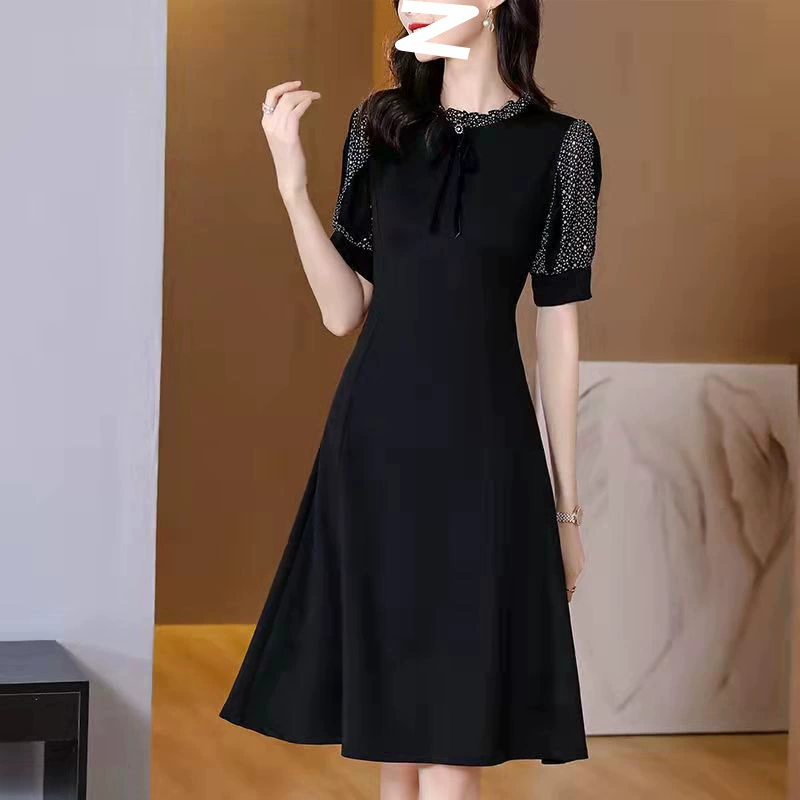 Толстый мм плюс размер тонкий, тонкий живот, сшитое платье 2024 новый темперамент женственность