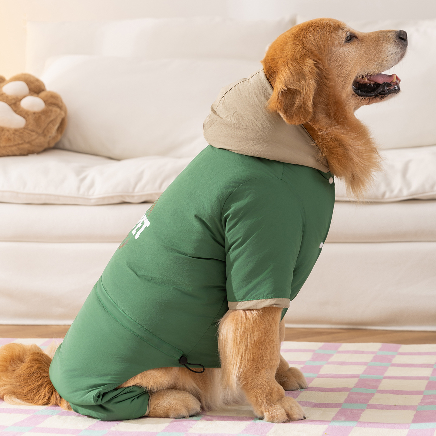 Otoño y invierno nuevo estilo de perro grande algodón de algodón de asalto capuzado grueso abrigo de algodón cálido perros de gran tamaño ropa de perros mascotas