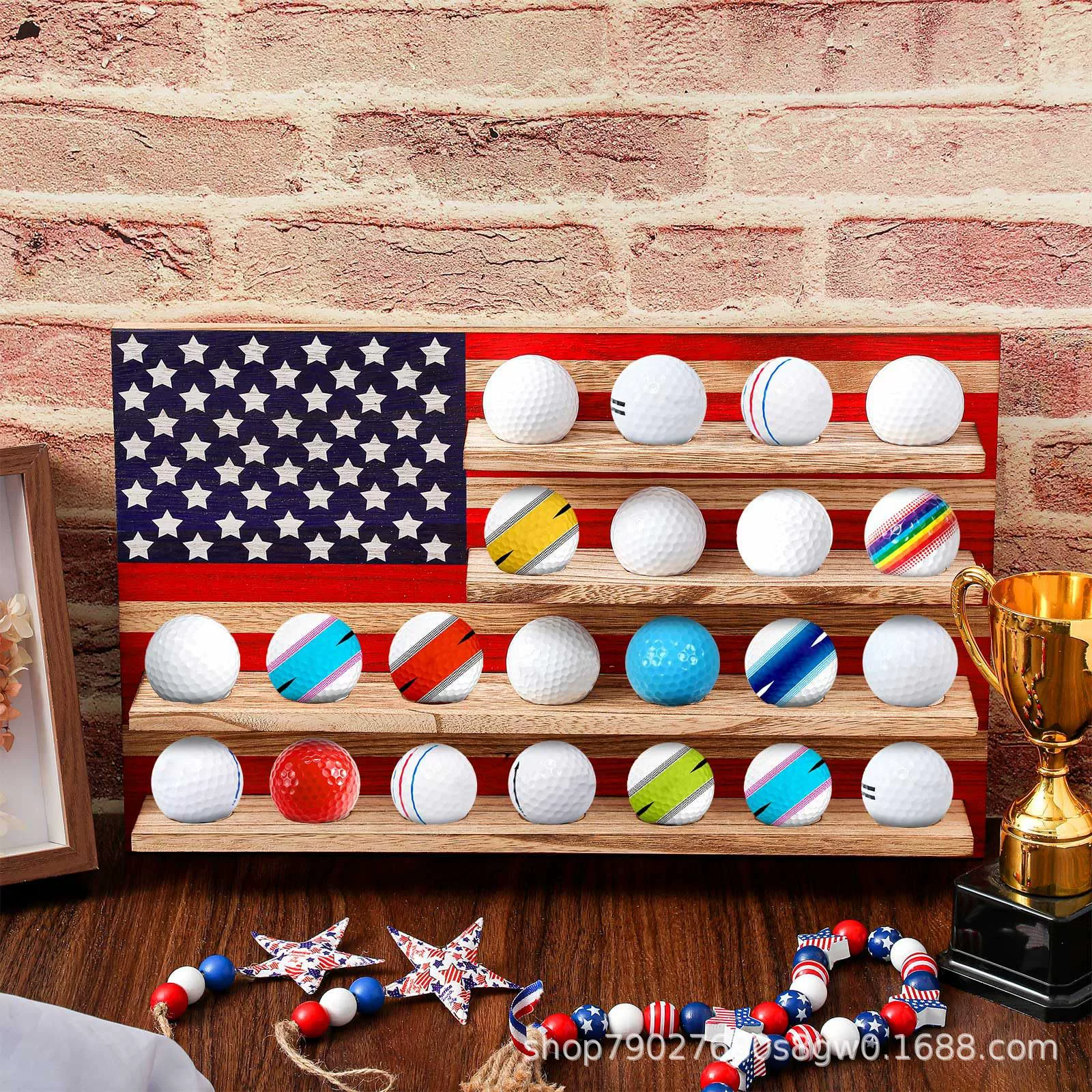 Деревянная подставка для гольфа Многослойный бейсбольный шар витрина из массива дерева витрина настенные украшения производители прямых волос