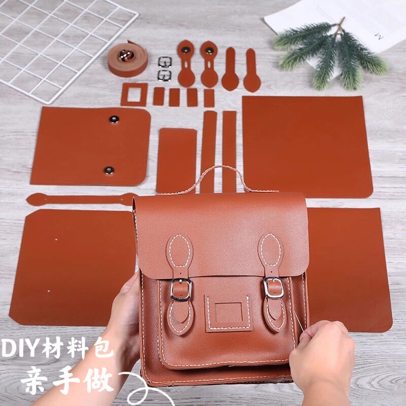 DIY Homemade Gift Hand-sewn Bag Cambridge Bag Hand-sewn diy Material Bag Single-shoulder Portable Backpack DIY Homemade Gift Hand-sewn Bag Cambridge Bag Hand-sewn diy Material Bag Single-shoulder Portable Backpack