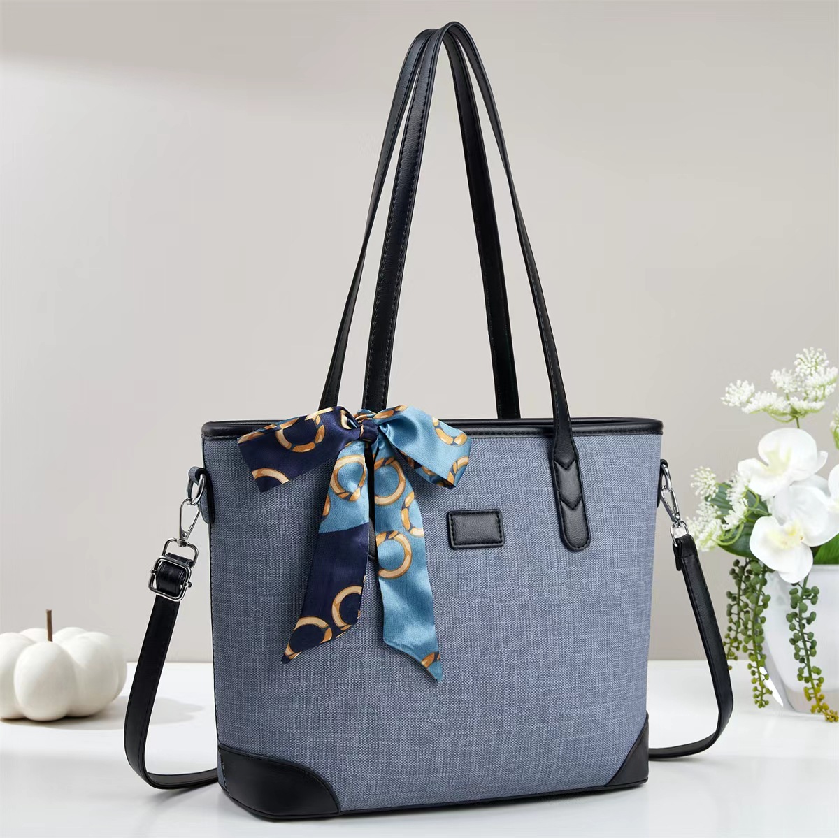 Bolsa de gran capacidad, bolsa de hombro casual de moda, buñuelo de seda, decoración, mochila, bolso de mano universal, bolsa de mano, bolsa de tote