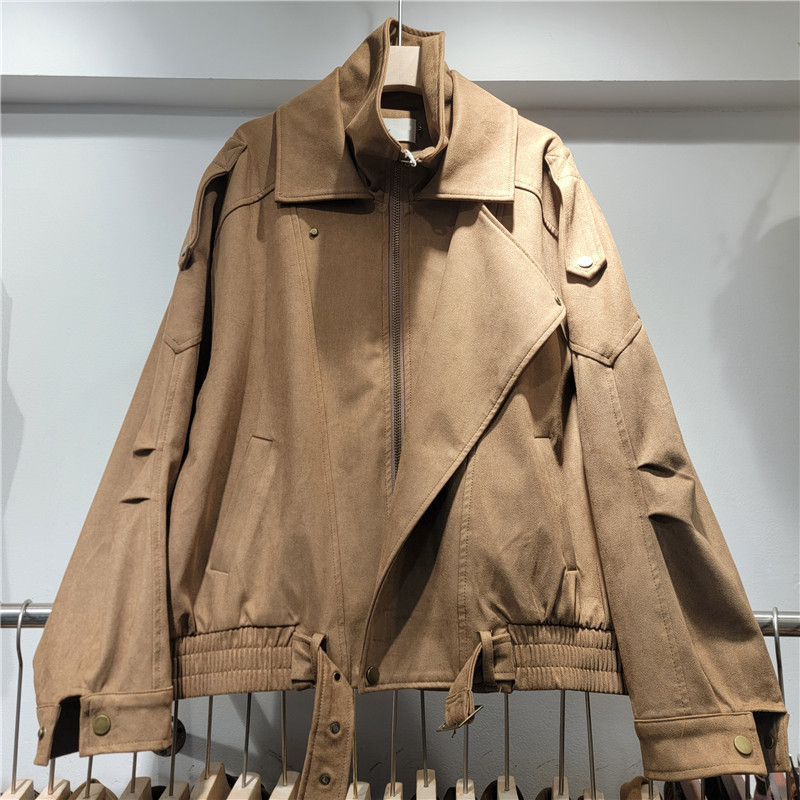 Retro velvet autumn brown jacket