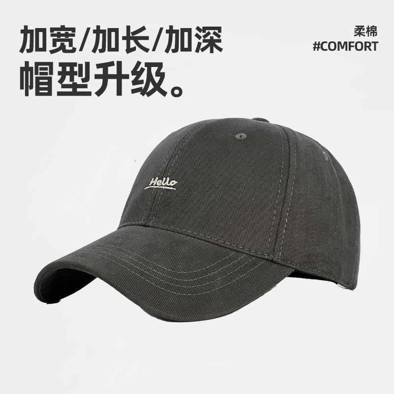 秋冬新款磨毛棒球帽女韩版大头围显脸小户外运动百搭硬顶鸭舌帽男|undefined