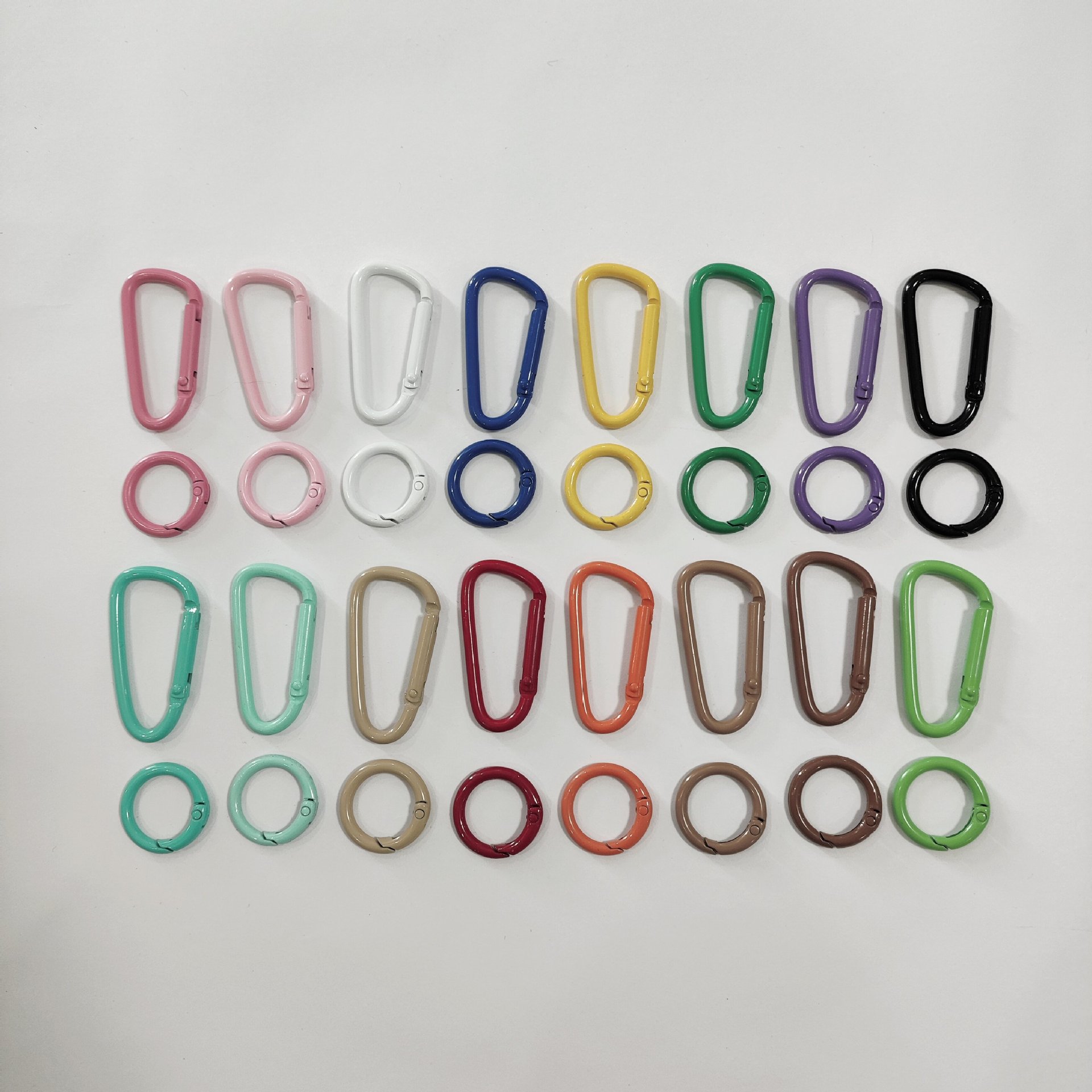 弹簧圈登山扣D扣高品质挂件手工diy钥匙扣配件装饰箱包饰品