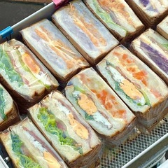 Sandwich packaging bag food grade, street vendor commercial disposable transparent plastic wrap sandwich takeout set