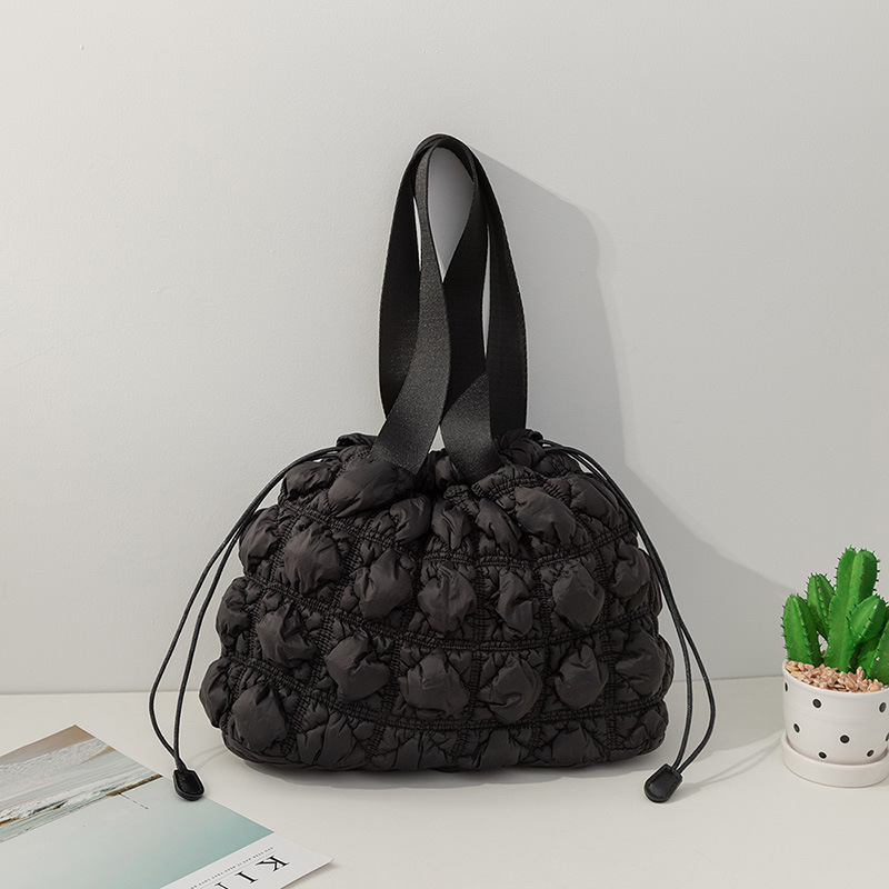 Corea del Sur nueva moda nube bolsa rombo hacia abajo de compras de gran capacidad bolso de hombro de las mujeres bolsa de las axilas