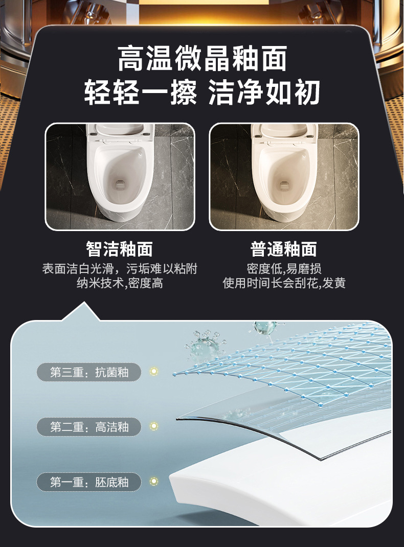 Toilet, household sitting toilet, siphonic large pipe, anti-odor and anti-splash large pipe project, ceramic seat toilet undefined