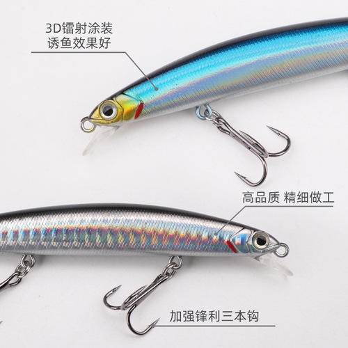 Fishing gear wholesale Luya bait Mino suspended long-range bionic bait fake bait tilted mouth bass mackerel mandarin fish