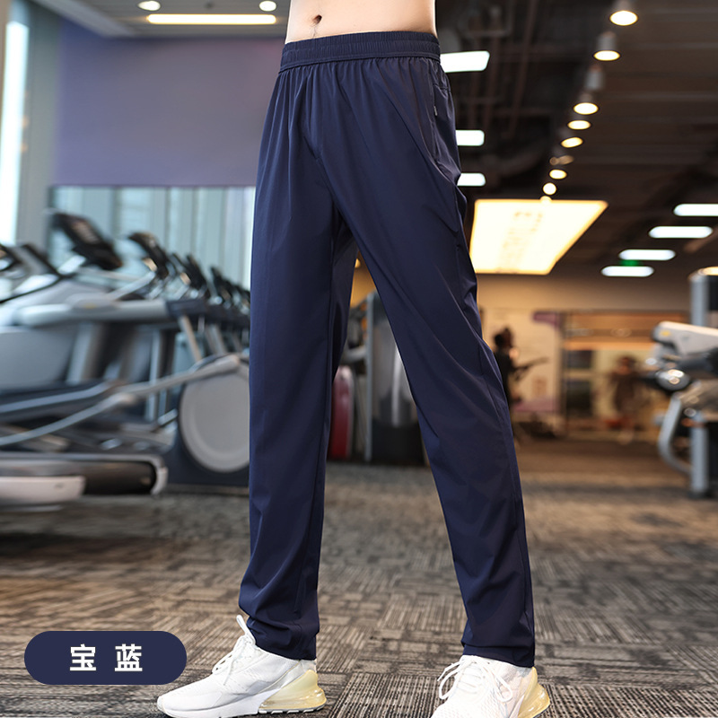 Fábrica de fuentes pantalones casuales para hombres micro-elástico rápido secado correr pantalones deportivos recto pantalones de moda jóvenes