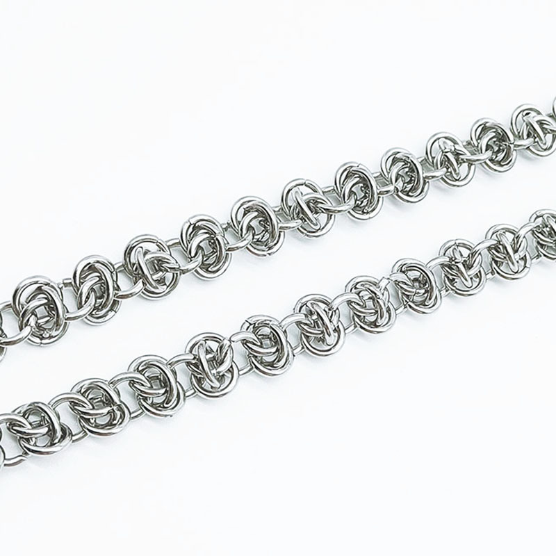 Female non embroidered ring interlocking necklace, titanium steel men's and women's jewelry, O-shaped matching chain_voghion.com