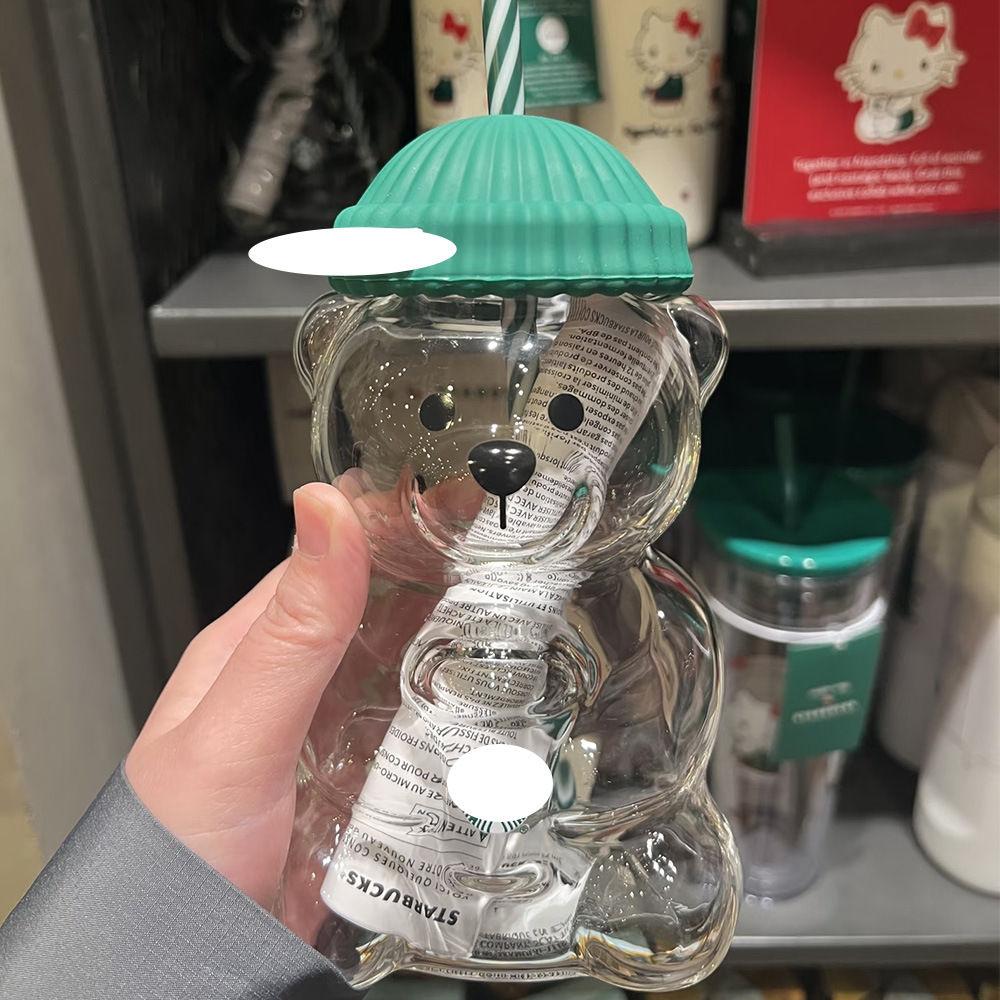 Taza Bear Cup Limited Edition Taza de café de vidrio para bebidas frías