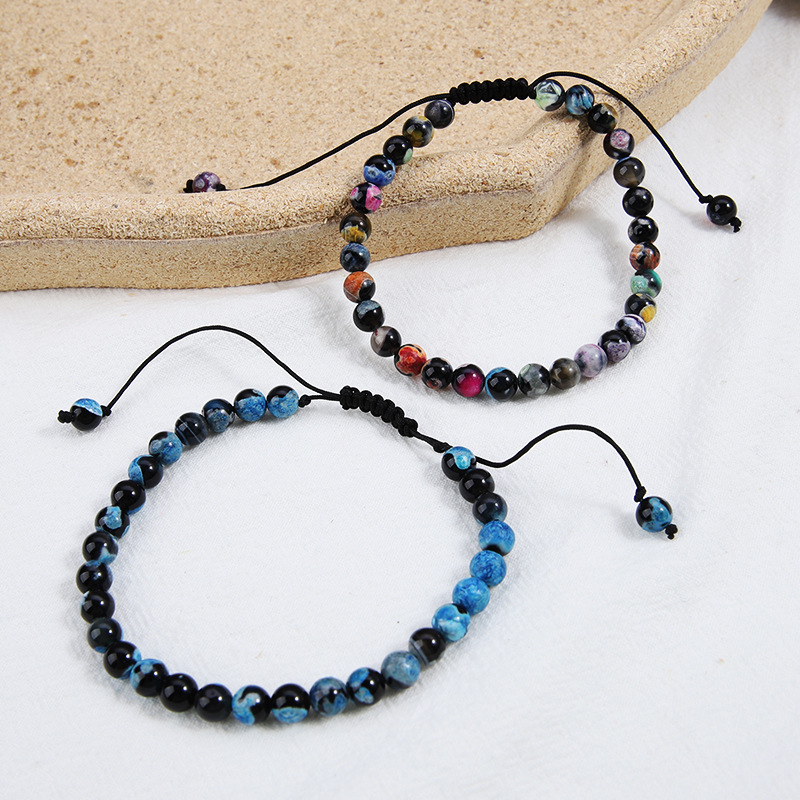Ethnic Style Colorful natural stone Beaded Bracelets 1 Piece
