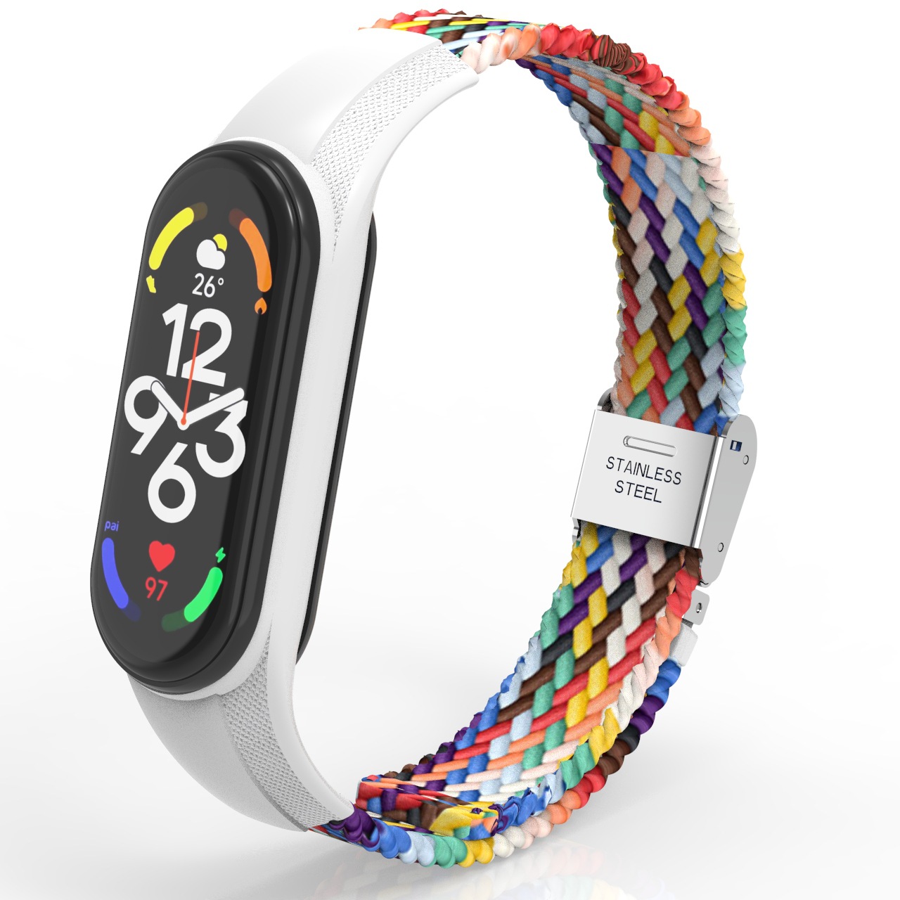 holdmi適用小米手環(huán)7nfc 尼龍 帆布 編織 多色 迷彩表帶