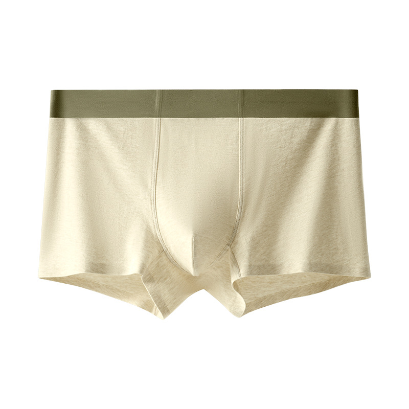 [Procesamiento personalizado] ropa interior de hombre de algodón puro color puro simple 10A sin marca pantalones planos al por mayor OEM