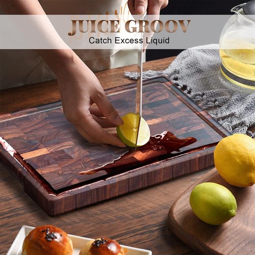 Black walnut cutting board household solid wood cutting board fruit and vegetable kitchen chopping board bread snack serving board