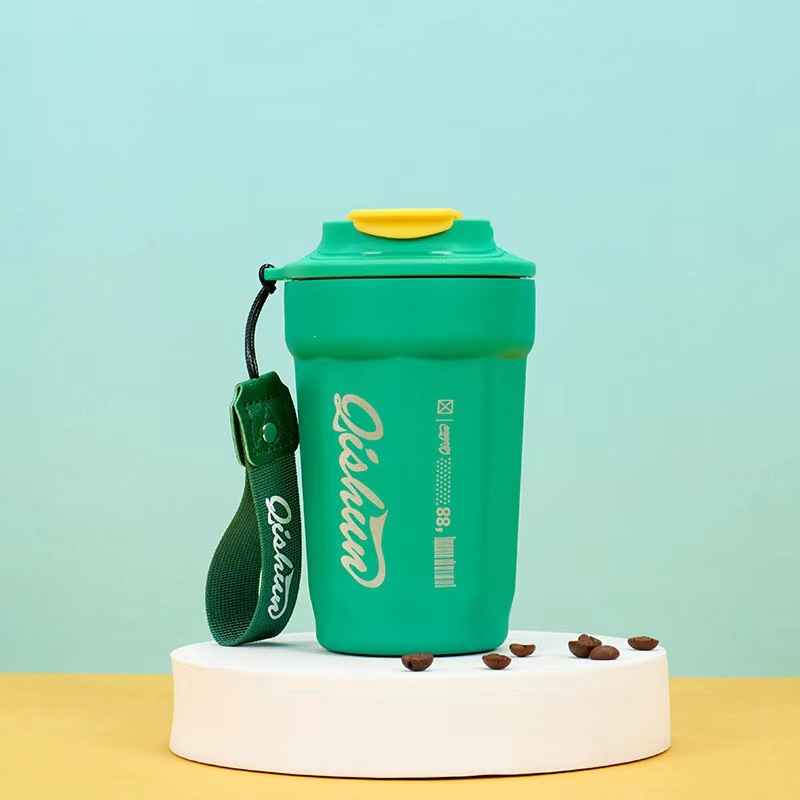 Taza de café de vacío 316 de acero inoxidable, gran capacidad, portátil para coche, estudiantes y mujeres