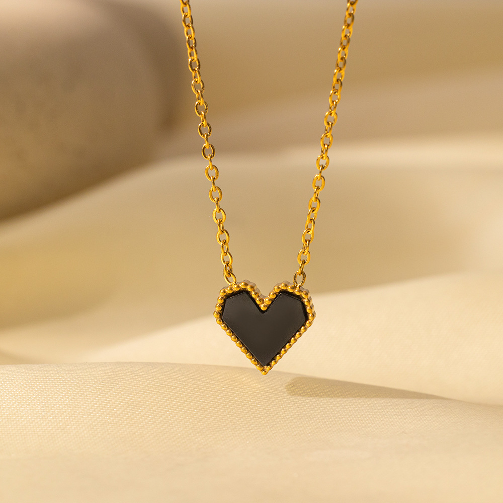 8g Weight PVD Coated Gold Plating Process 18K Real Gold Plated Plating Material 304 Stainless Steel Pendant Material Layered Necklaces, Pendant Necklace Classification 304 Stainless Steel Chain Material Paperclip Chain, cable chain, Twisted Rope Chain Chain Type 1 Piece Quantity Casual, Daily, Date Occasion 304 Stainless Steel Material Heart Shape Pattern Women's Gender Sweet, IG Style Style Plating Craft Heart Shape Titanium Steel Sweet IG Style Layered Necklaces Pendant Necklace 9