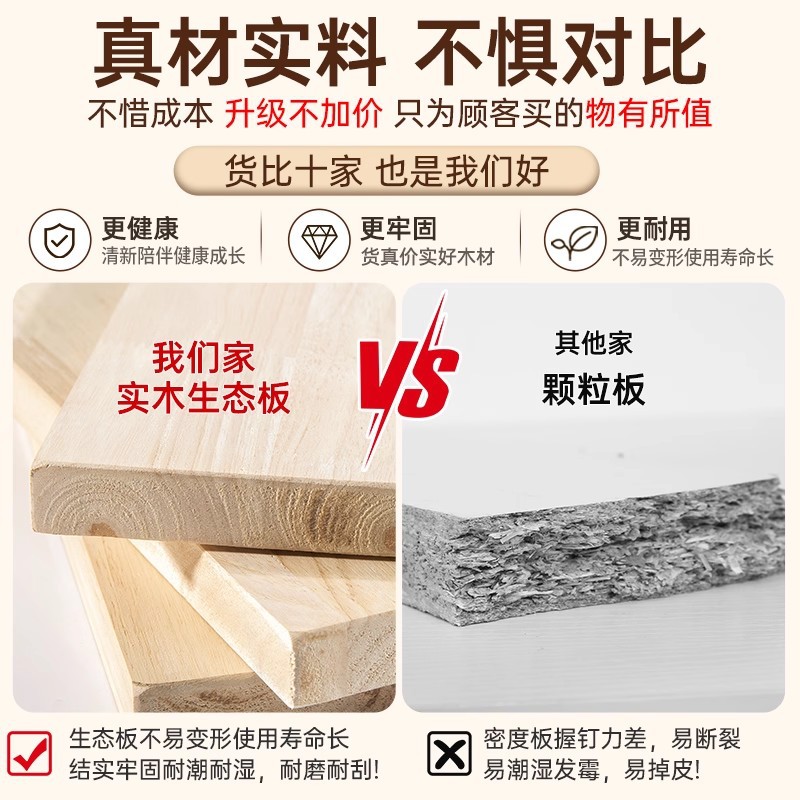 Escritorio de computadora con núcleo de madera maciza con cajón, escritorio integrado, dormitorio moderno simple para el hogar, escritorio de oficina contra la pared