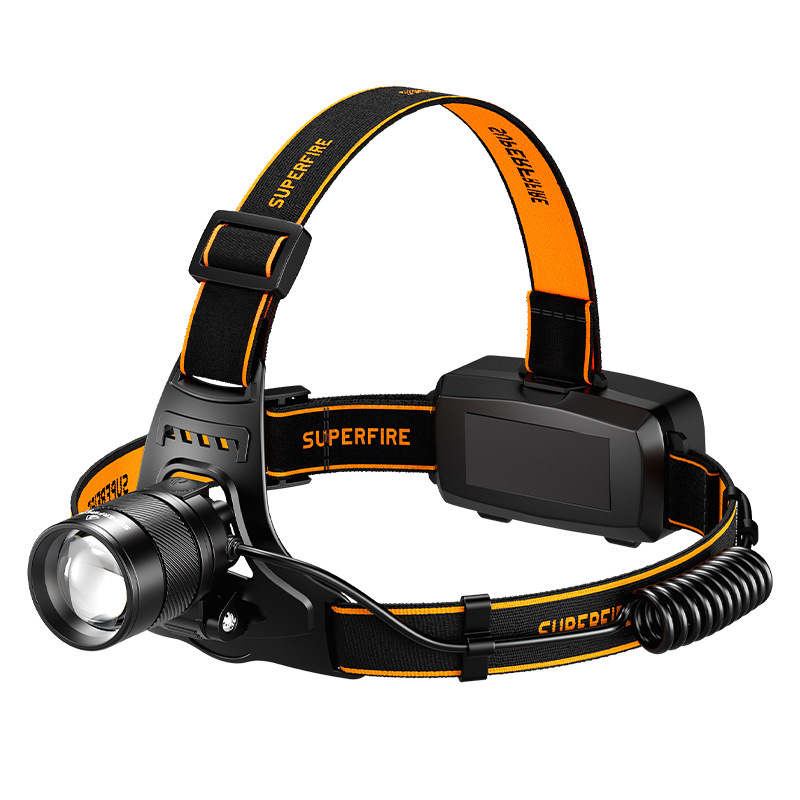 Shenhuo batería de litio faro 15W brillante de largo alcance al aire libre fuerte luz de Carga giratoria zoom LED faro HL71 al por mayor