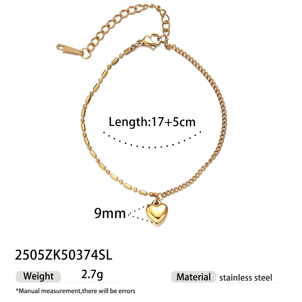 Tena pulsera de acero inoxidable europea y americana, lujo ligero, amor de alta gama, circón, pulsera de acero de titanio, moda femenina, Bracelet