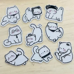 新しい漫画の経典の線の工夫の子猫のアクリルのdiyのアクセサリのヘアピンのキーホルダーの携帯電話のチェーンのペンダント