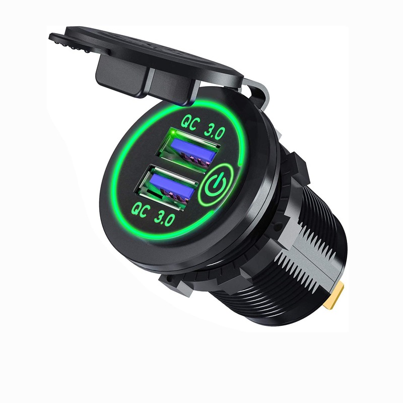 터치 스위치 QC3.0 고속 충전 녹색 표시등