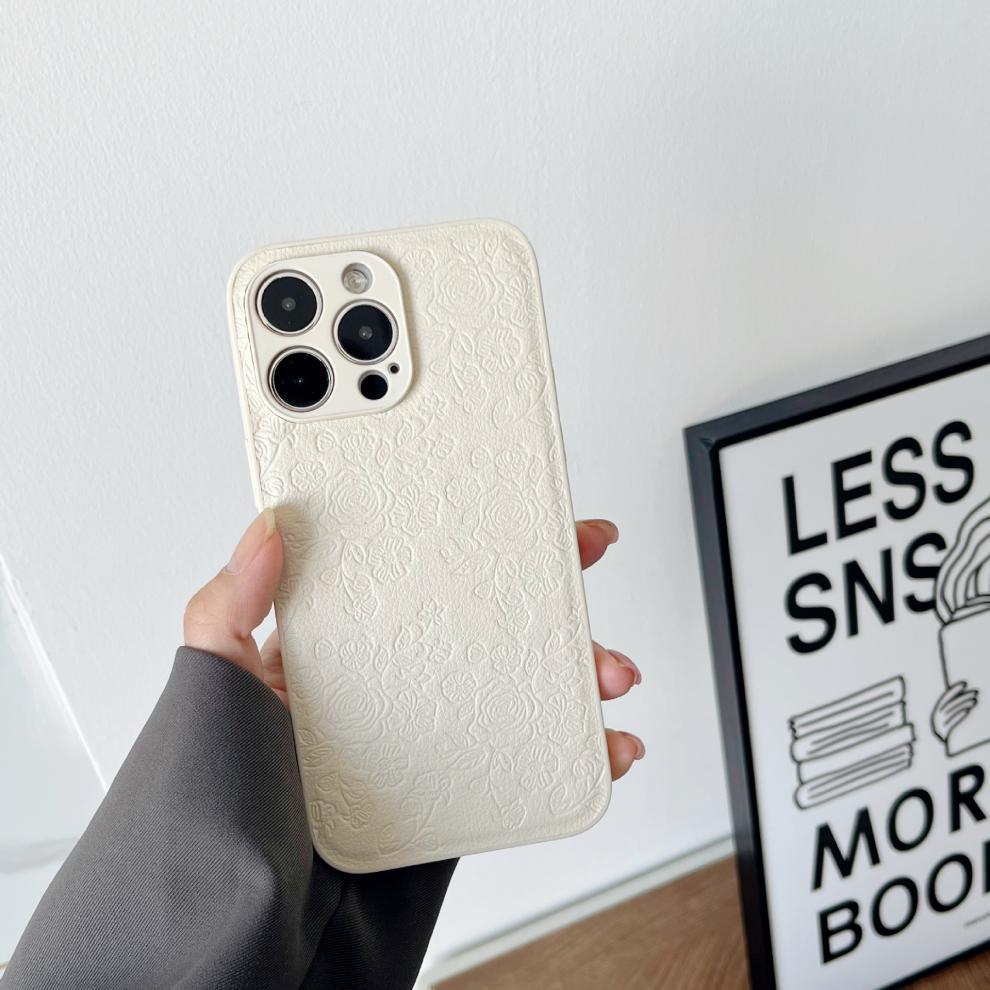 Blanco relieve floral pequeño ty