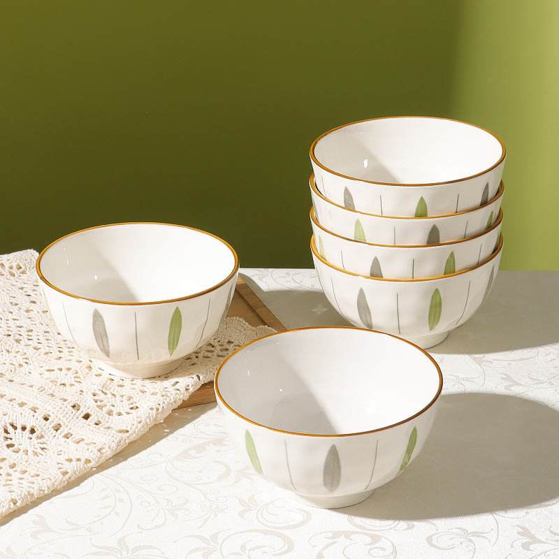 New Stylish Tableware Underglaze Rice Bowl Eating Bowl Special Ceramic 2025 Fresh Small Bowl for Home Use