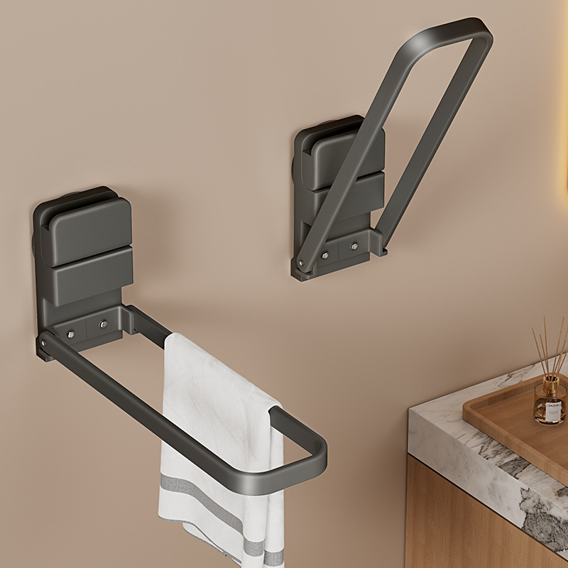 Suction Cup Towel Hanging Rod Bathroom Punch-Free Bathroom Artifact Multi-Functional Wall-Mounted Storage Drying Bath Towel Foldableable Suction Cup Towel Hanging Rod Bathroom Punch-Free Bathroom Artifact Multi-Functional Wall-Mounted Storage Drying Bath Towel Foldableable